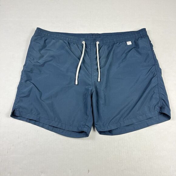 Pantone Saint Barth Swim Trunks Mens XXL Blue Lined Quick Dry Drawstring Shorts